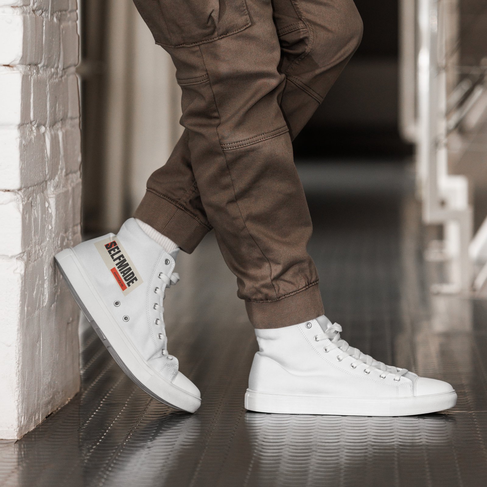 SelfMade Custom Men’s high top canvas shoes